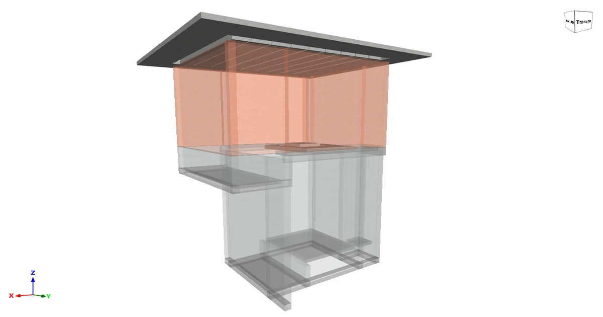 Modelo estructural 3D del cárcamo de aguas residuales